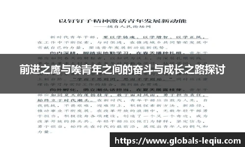 前进之鹰与唉青年之间的奋斗与成长之路探讨